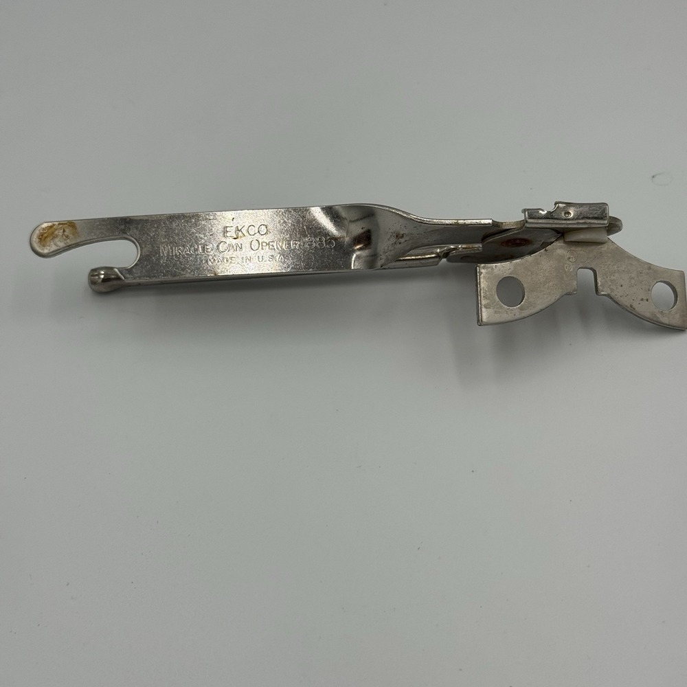 Vintage EKCO MIRACLE Can Opener 885 scuffs, scrapes, & surface rust